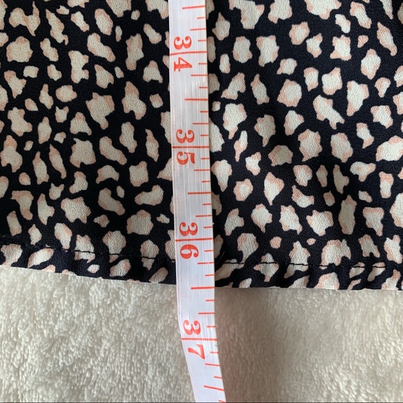RW&CO Navy Animal Print Wrap Fit & Flare Dress L - Picture 11 of 12
